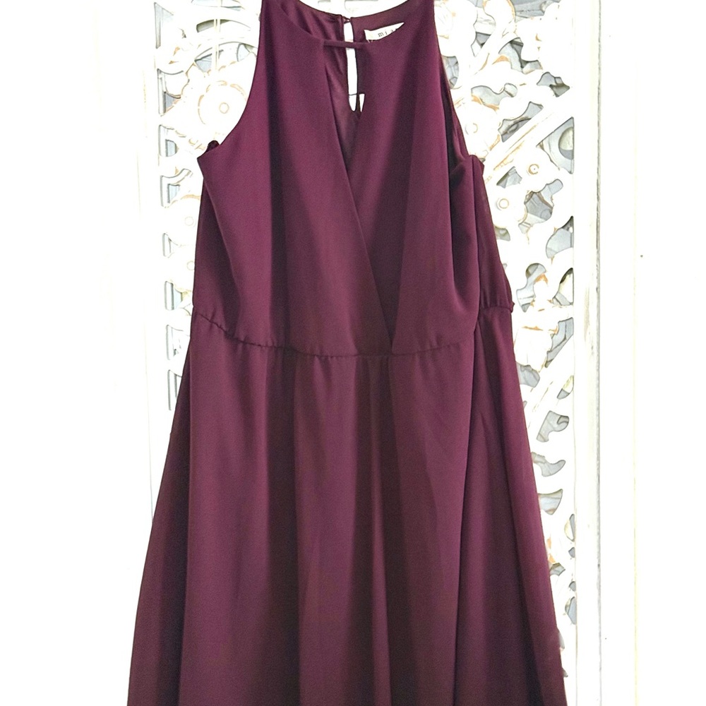 Plum color chiffon dress